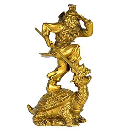 Statue de Singe Feng Shui en Laiton Véritable pour Salon