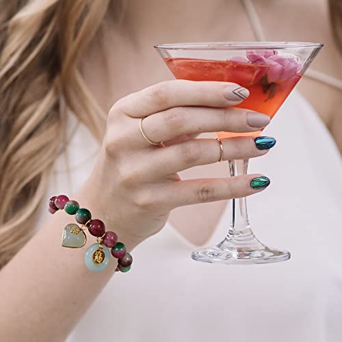 Heavens Tvcz Healing Bracelets For Women Spiritual Positive Sayings Thai Handmade Crystal Beaded Ornaments Chakra Bracelet With Pendant Jade Heart And Coin Lucky Happy Mood Bracelet #TOP3