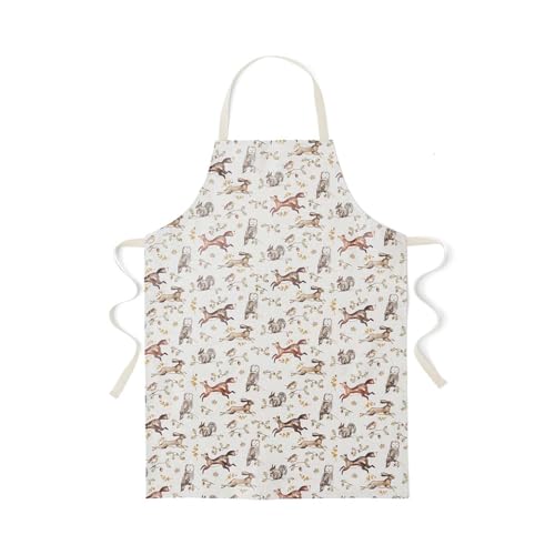 Tablier en coton enduit Cooksmart Forest Fable imperméable style britannique pour cuisine