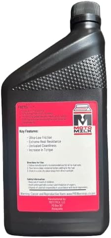 Moto Milk Advanced Two Stroke Engine Oil | 1 Quart Bottle | High Performance Engine Oil | Synthetic Motor Oil Engineered for Racing | Engineered to Lower Engine Temperature and Increase Performance