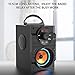 Portable Big Bluetooth Speakers with Light, Wireless with Subwoofer, FM Radio, LED Lights, EQ, Booming Bass, Bluetooth 4.2 Stereo Loud Outdoor/Indoor Retro , for Home, Camping, Travel