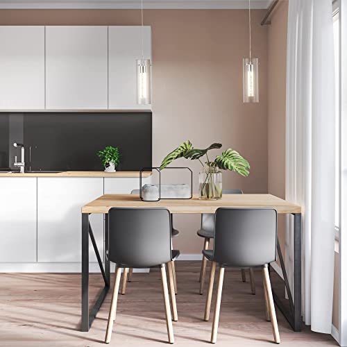 Esfos 1 Pack Pendant Ceiling Light Fixture, Pendant Lights For Kitchen Island Crystal Pendant Light, 1-Light Integrated Kitchen Hanging Light Fixture Modern Island Light With Bubble Glass #TOP1