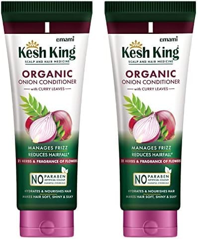 Emami Organic Onion Conditioner With Curry Leaves For Hydrated And Nourished Hair For All Hair Types, 200 Millilitre - Unscented (Pack of 2)