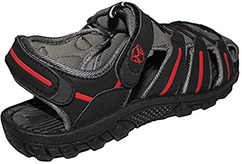 Easy USA Men's Waterproof Sport Sandals (12, Black/Grey)4