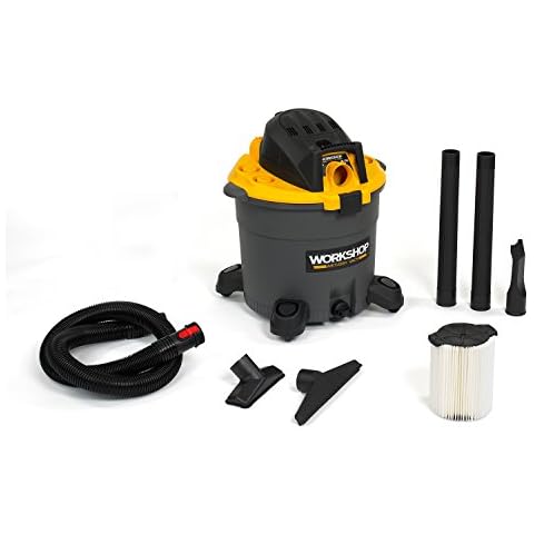 WORKSHOP Wet/Dry Vacs WS1600VA 16-Gallon 6.5 Peak HP Wet/Dry Vacuum Cleaner, Heavy-Duty Shop Vacuum Cleaner, High Capacity with Filter, Hose and Attachments for Home Projects & Renovations Cover
