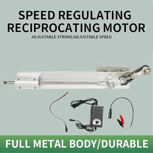 Linearantrieb,Linear Actuator,Hubkolbenmotor,Einstellbarer teleskop Motor DIY Motor mit Drehzahlregler 12v-Teleskopischer Hub 3-15cm (45 Hübe/Minute) für Rüttler/Schwingsieb