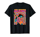 Jimi Hendrix Colorful Retro Vibe Lines T-Shirt