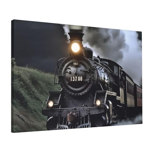 Tableau mural train vintage pour combler un grand mur vide