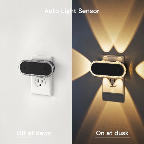 Image of L LOHAS LED Night Lights Plug into Wall 4-Pack, Dusk to Dawn | Plug in Night Light with 180 Rotatable Plug, 3000K Soft White, Dimmable Nightlight for Bathroom Hallway