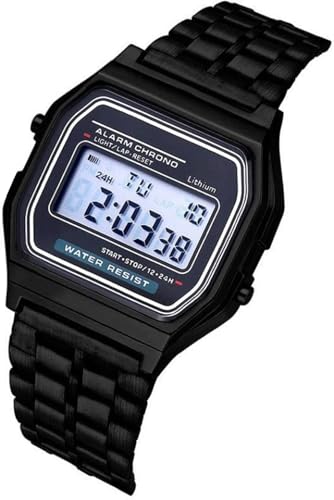 Image of Acnos Brand Digital 4 Colours Vintage Square Dial Unisex WR70ist Watch for Men Women Pack of 1 (WR70)