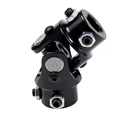 3/4" DD X 3/4" DD Steering U Joint Powder Coated Universal Steering Shaft Coupler U Joint Max Angle 35 Degree (3-1/4") 83mm Black