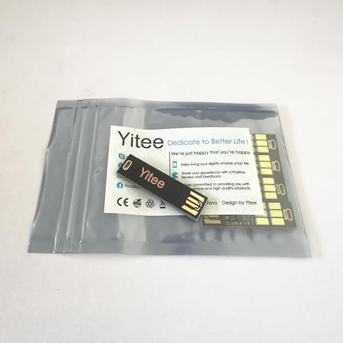 Yitee 5pcs LED Circuit Boards USB Light Keychain Super Bright 6 LEDs Mini USB Light Lamp with Smart Touch Electrodeless Dimming Switch for Laptop Keyboard Light(Pure White), Qty:5