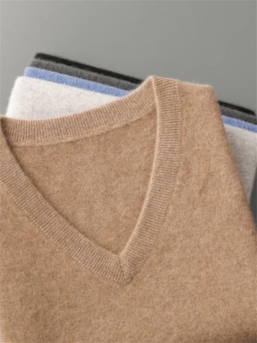 Men Wool V-Neck Sweater Vest Pullover Winter Cashmere Merino Wool Waistcoat Top4
