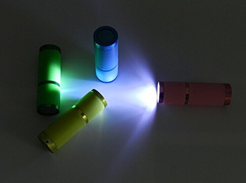 Blovess Yueton 9 Led Rubber Coated Push Button Flashlights With Straps, Pack Of 4 #TOP4