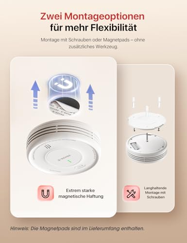 X-Sense Smart Rauchmelder ohne Basisstation, XS0D-MR, 3 Stück – Ansicht 4