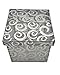 Marilyn Miglin Silver Organza Gift Box, Modern Style, Storage Box, 4x4x4