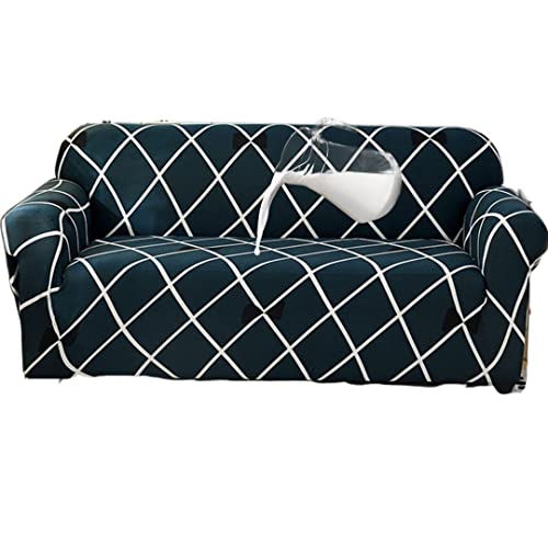 Image of Coolbeds 100% Waterproof sofa cover 3 seater|Elastic sofa cover 3 seater|Leakproof sofa covers|Sofa cover 3 seater and 2 seater fully covered|l shape sofa cover (4 SEATER, BLUE DIAMOND)