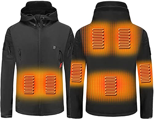 ZLYJ Chaqueta Con Calefacción Para Hombres Y Mujeres, USB, Recargable, Con Calefacción, Eléctrica, Calefacción, Abrigo, Caza, Senderismo A,XXXXL