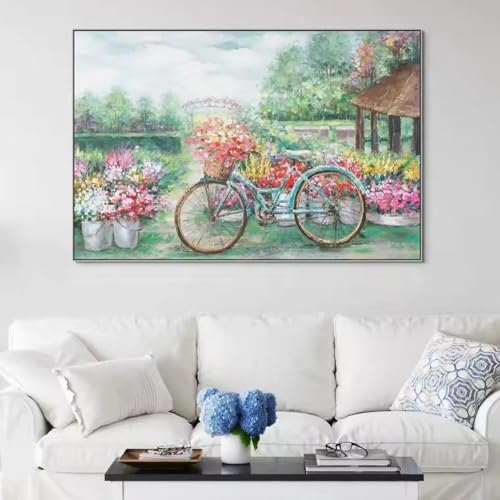 Peinture de paysage abstrait pour raviver un mur blanc salon affiche fleurs TONGYINLI
