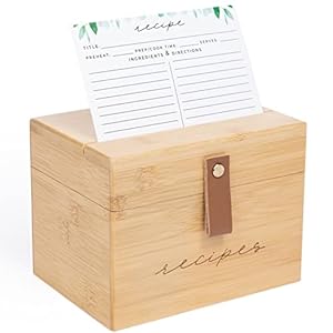 Pera Blanca Rezeptbox Ledergriff Eukalyptus Rezeptkarten