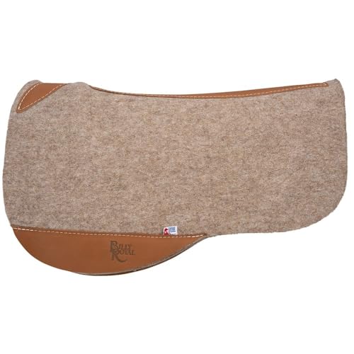 Billy Royal Wool Contour Trail Horse Saddle Pad | 3/4" Needled Wool Felt | Moisture-Wicking Western Saddle Pad for Trail, English, or Barrel Saddles | Color Tan