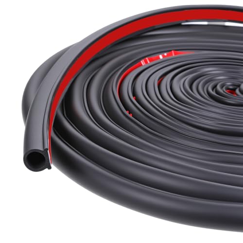 Image of 13Ft Automotive Weather Stripping, Automotive Weather Seals, Car Door Rubber Seal Strip, Self-Adhesive Seal Strip, Edge Trim Guards for Windshields,Windows,Door Edges,Universal Car Accessories