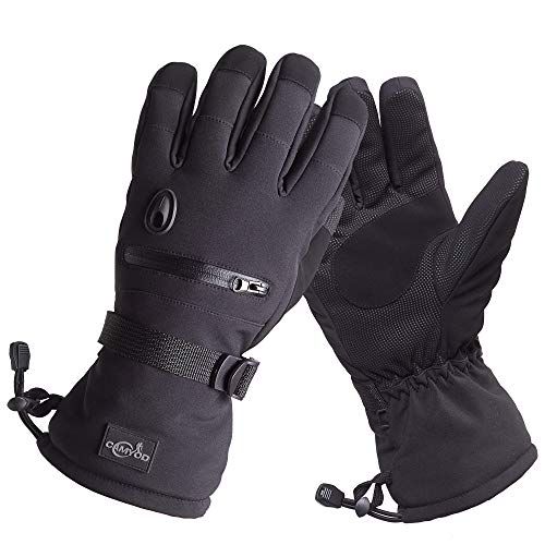 Waterproof Ski Snowboard Gloves with 3M Thinsulate,Zipper Pocket, Air Vent, Cold Weather Gloves for  - //coolthings.us