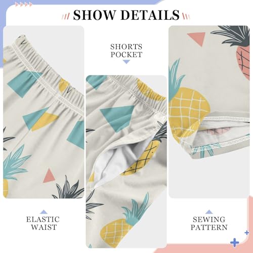 Pajama Bottoms, Pajamas Long Pant Cute Pineapples Lounge Wear Casual Sleep Pants Soft Pjs Sleepwear4