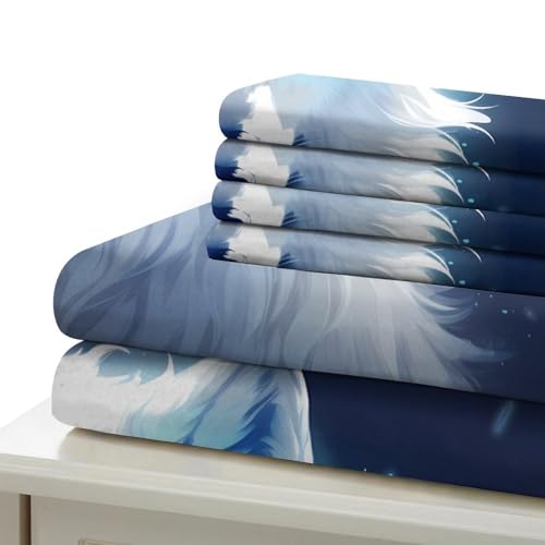 Housse de couette microfibre 140x200 respirante résistante loup - 7