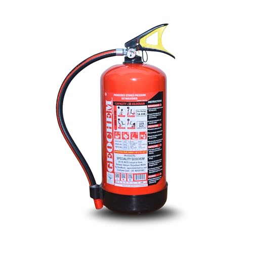 ABC Multipurpose Dry Powder Fire Extinguisher – ISI Certified, Portable & Easy to Use – for Home, Office, Car, Shop, Kitchen – Fire Safety Equipment (ABC Type) 6Kg