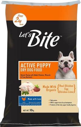 Lets bite Active Puppy Chicken 10 kg Dry Young Dog Food (B0BPH9FGSJ) Amazon Price History, Amazon Price Tracker