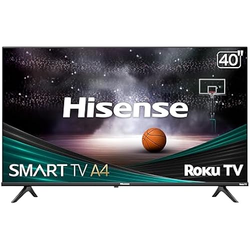 Hisense 40-Inch Class A4 Series FHD 1080p Smart Roku TV with Alexa Compatibility (40A4NR) - Dolby Audio, Slim Bezel Design, Google Assistant