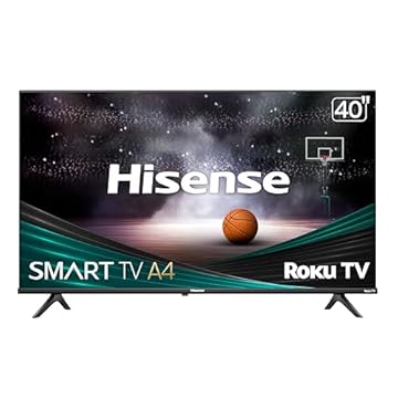 Hisense Smart Roku TV 1080p Classe A4 Series FHD 1080p de 40 polegadas com compatibilidade Alexa (40A4NR, modelo 2024) - Dolby Audio, design de moldura fina, Google Assistant