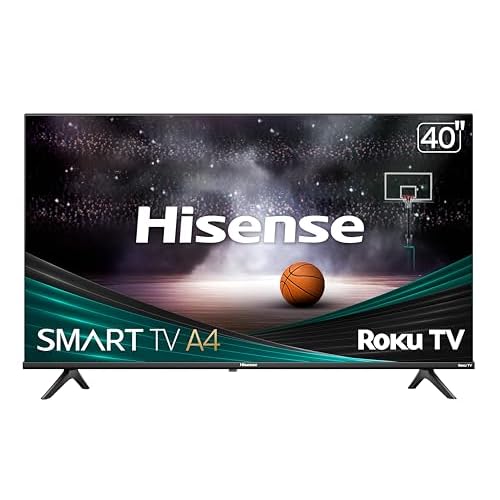 Hisense 40-Inch Class A4 Series FHD 1080p Smart Roku TV with Alexa Compatibility (40A4NR) – Dolby Audio, Slim Bezel Design, Google Assistant