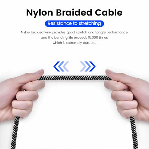 Moswag 3.28Ft/1Meter 3.5Mm Aux Cord To 3.5Mm Audio Aux Jack Cable Male To Male Aux Cable Nylon Braided Stereo Jack Cord For Phones,Headphones,Speakers,Tablets,Pcs,Music Players And More thumb #4