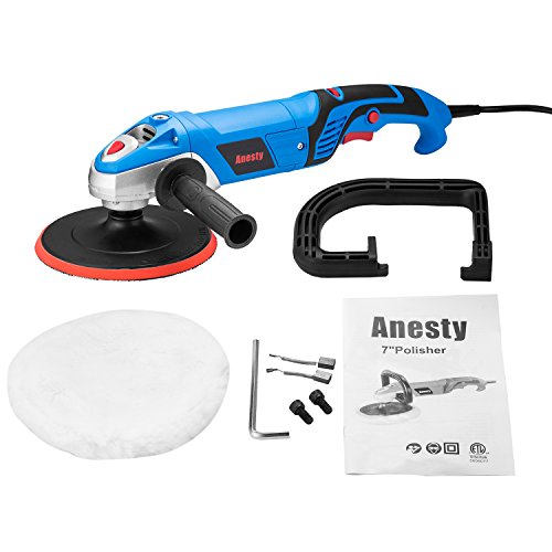 Anesty 7-Inch Variable-Speed Polisher 10 Amp Power Polisher kits with Polishing Pad