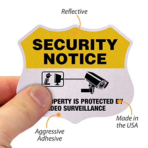 image for SmartSign “Protected by Video Surveillance” Security Notice Decal 
