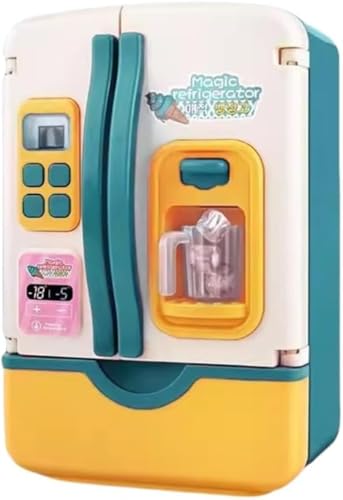 Vilom キッチンおままごとセット 冷蔵庫付き39点|調理器具・台所用品セット|室内遊び・知育玩具|男女兼用・誕生日・クリスマスギフト (グリーン)