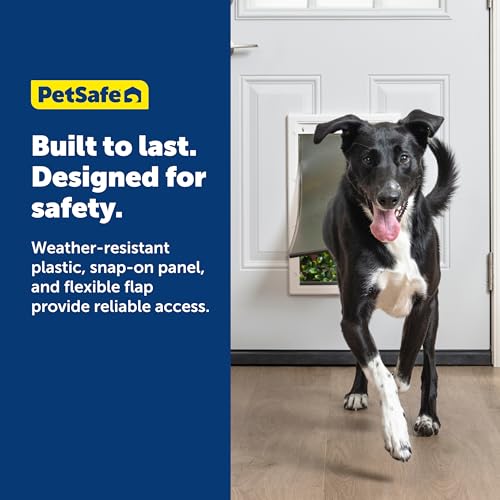 image for PetSafe Plastic Pet Door - Easy Install for Wood, PVC Metal & Paneled 