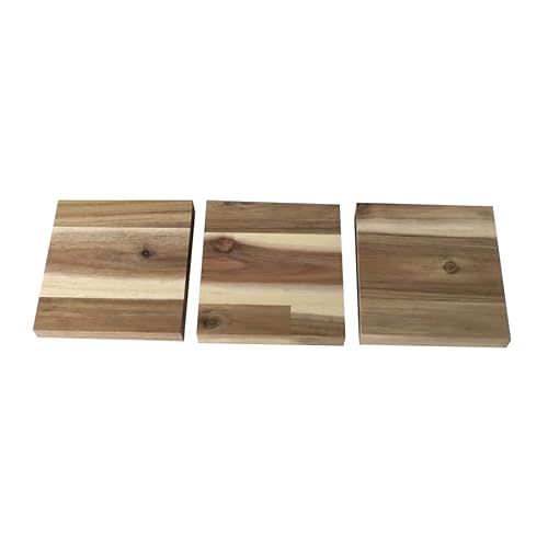 集成材 20mm厚 100mm×100mm 3枚 木材 材料 DIY diy 日曜大工 工作 端材 (アカシア)