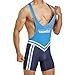 WMIERFI Men's Wrestling Singlets Athletic Supporters Bodysuit Slim Fit Sports Active Jumpsuits Leotard Underwear