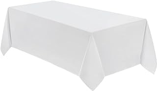 VidaFete Classic Series 1 Pack 90 * 132inch White Rectangle Tablecloth