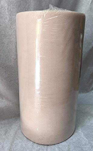 Rouleau de 100 mètres de tulle de 25 cm de largeur, coloris ivoire, blanc, rouge, bleu,(Ivoire) rose