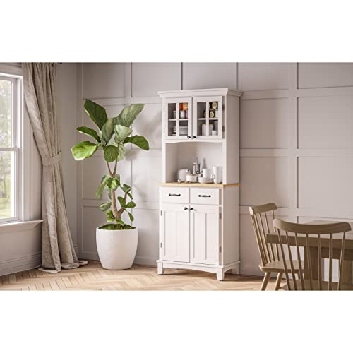Buffet Of Buffet White With Wood Top With Buffet By Home Styles #TOP1