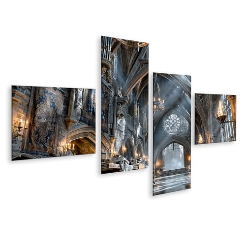 Image sur toile atmosphère mystique islandburner - Décoration murale salon 4 pièces V1