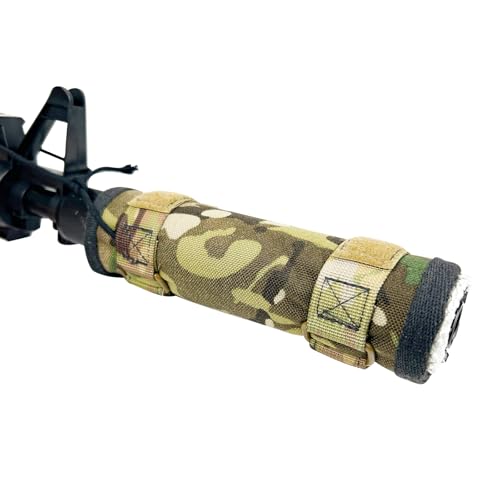 Buraku 7 Inch Suppressor Cover with Burn Proof Microfiber Sleeve Heat Isulation Flameproof Suppressor Wrap Camouflage
