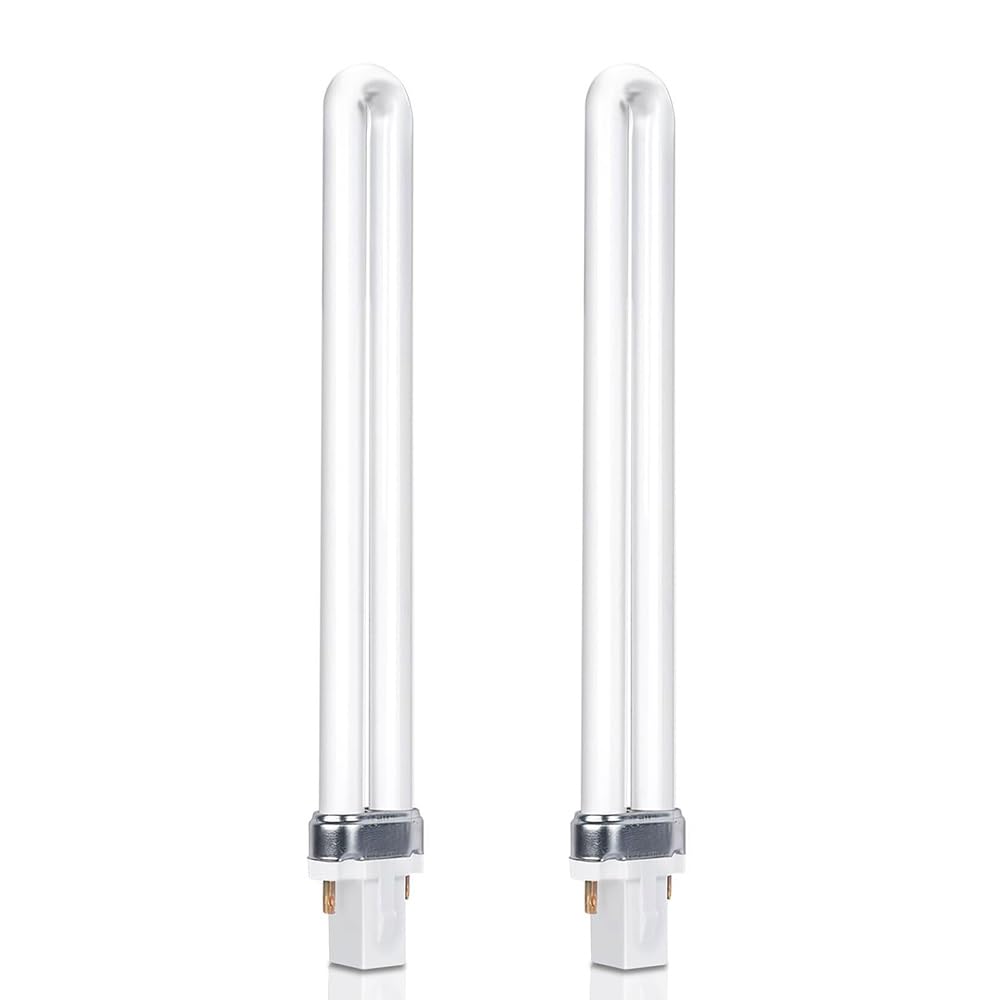 G23 2Pin 9W Compact Fluorescent Lamp, Neutral White 4000k, 720LM, AC 220-240V, G23 2-Pin CFL Energy Saving Lamps, U Light Shaped Tube, Applicable to Living Room, Bedroom, Corridor, Non-Dimmable, 2pcs