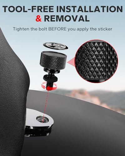 Image of Amazicha Seat Bolt Stainless Steel Fender Rear Seat Screw Skull Sissy Bar 1 /4 inch-20 Thread Compatible with 1997-2026 Harley Davidson Touring XG XL Dyna Softail Sportster CVO Fatbob Black