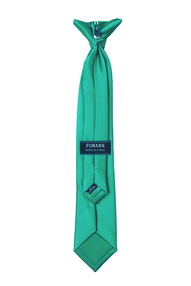 FOMANN Mens Clip on Ties Solid Uniform Clip-on Neck Ties for Police and Security Pullaway Clip Ties