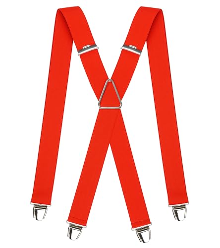 Image of PIERROT Men's Suspenders - One Size Adjustable and Elastic Suspenders for Men Trousers Heavy Duty with 4 Very Strong Clips